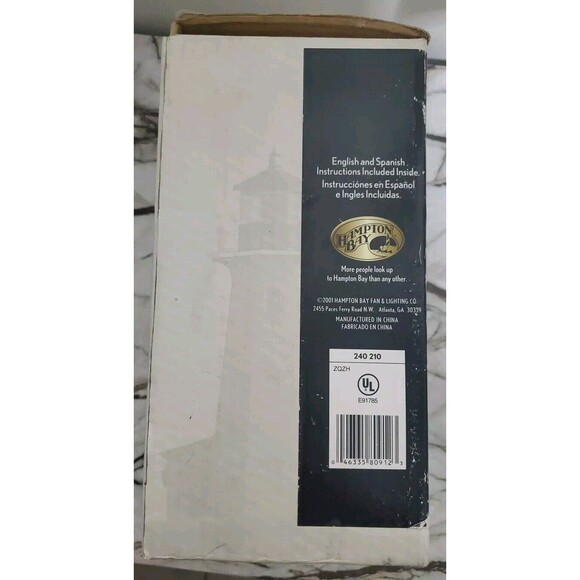 Hampton Bay Black Outdoor Flush Mount Frosted Glass - Picture 2 of 3